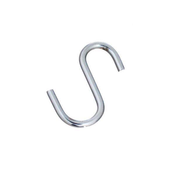 Фото Крючок для рейлинга s-образный одинарный, хром, 2шт element 122700