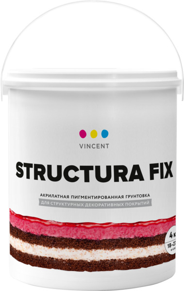 грунтовка vincent g-2 structura fix пигментированная 4кг от АКСОН