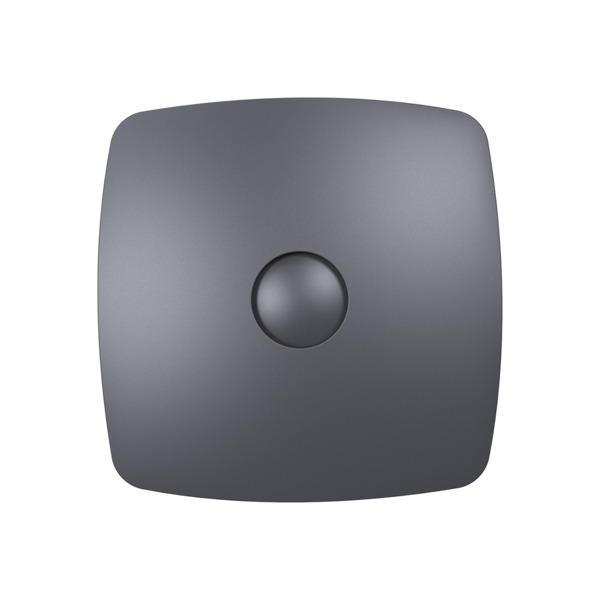 Фото Вентилятор вытяжной осевой накладной 125мм rio 5c dark gray metall, темно серый, с обр. клап, diciti