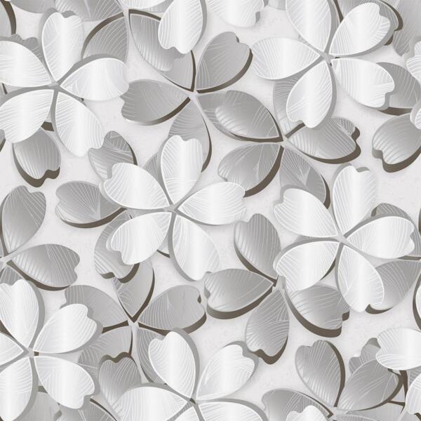 Фото Обои д772-06 соф ботаника-06 бумага 0.53x10,05м флористика серый