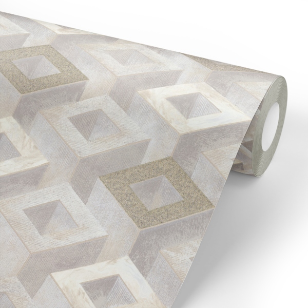 Фото Обои 9120-01 monte solaro oxford флизелин 1.06x10,05м геометрия бежевый