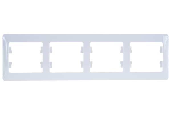 Фото Рамка (белая, четырехместная) schneider electric glossa gsl000104