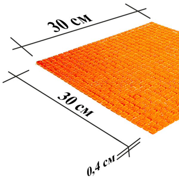 Фото Мозаика стеклянная 30*30 оранжевый vidromar vpc-062