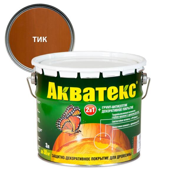 

деревозащитное средство акватекс тик 3л