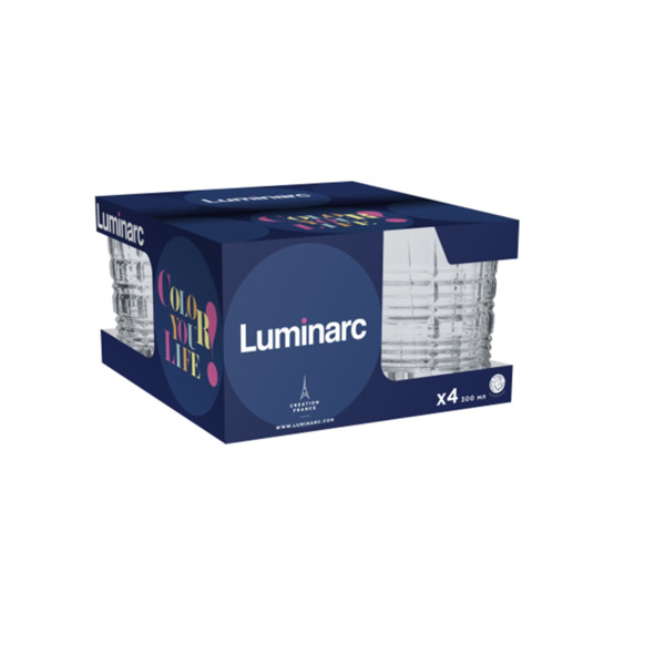 Фото Набор низких стаканов  4шт 300мл даллас luminarc гранит стекло o0132