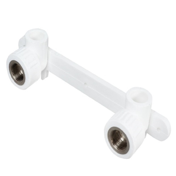 Фото Угольник pn25 комб. с креплением двойной (под смеситель) вр 20х1/2 ростерм 100013621