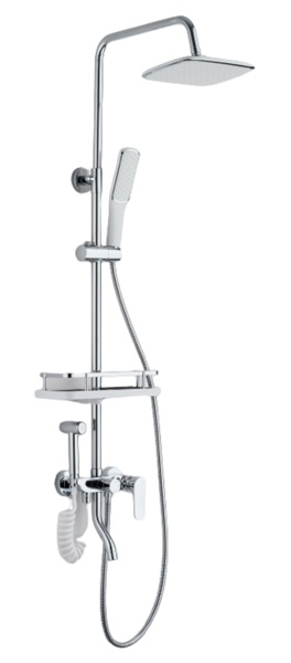 Фото Душевой комплект сантаком 7702 со смесителем и тропическим душем