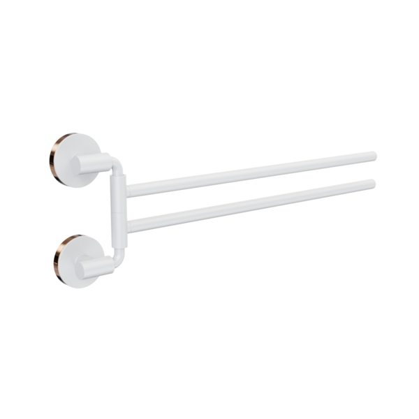 Фото Полотенцедержатель двойной поворотный lord fora белый for-lord022wt