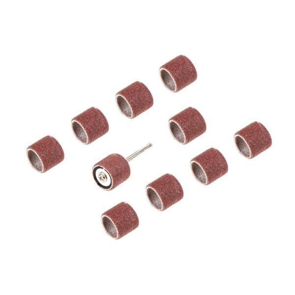

цилиндры наждачные для мини-дрели hammerflex 219-009, 13*13мм, с держателем, p120, 10 шт