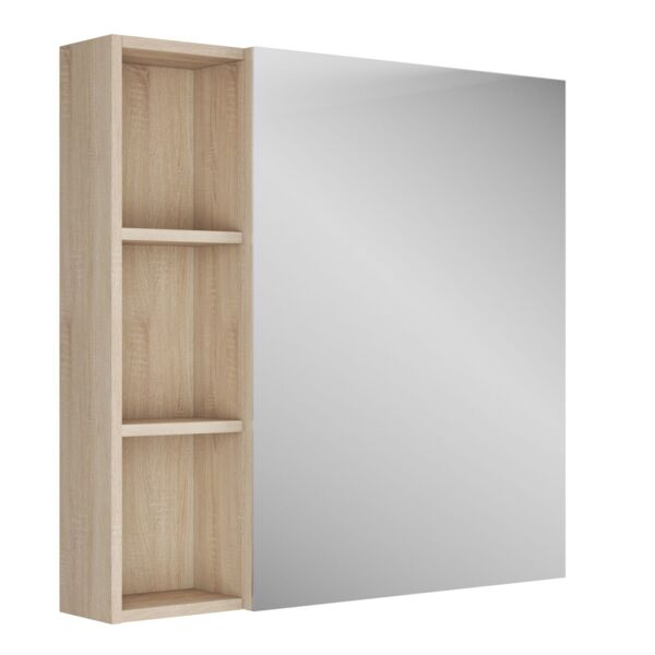 Фото Зеркало-шкаф для ванной комнаты uncoria арно 80 (68003) дуб сонома