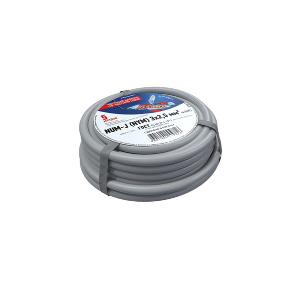 

кабель электрический nym 3*2,5мм (5м) гост, rexant