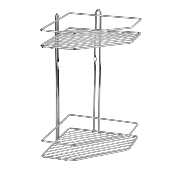 Фото Полка угловая  двойная  р22 (крючки преобретаются отдельно)