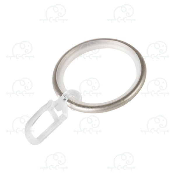 Фото Кольцо d25 ас март бесшумное с крючком /10шт/ сатин 4812634004523