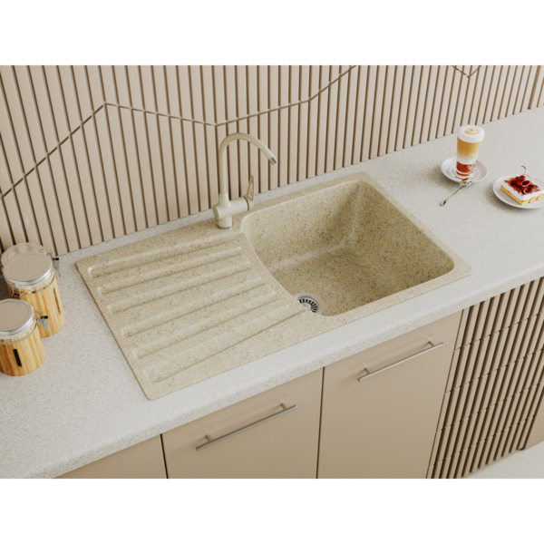 Фото Мойка кухонная мраморная greenstone 85x50 grs-12-308 черный