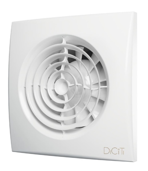 

вентилятор вытяжной осевой накладной 100мм aura 4c white design с обр. клапаном, белый, diciti