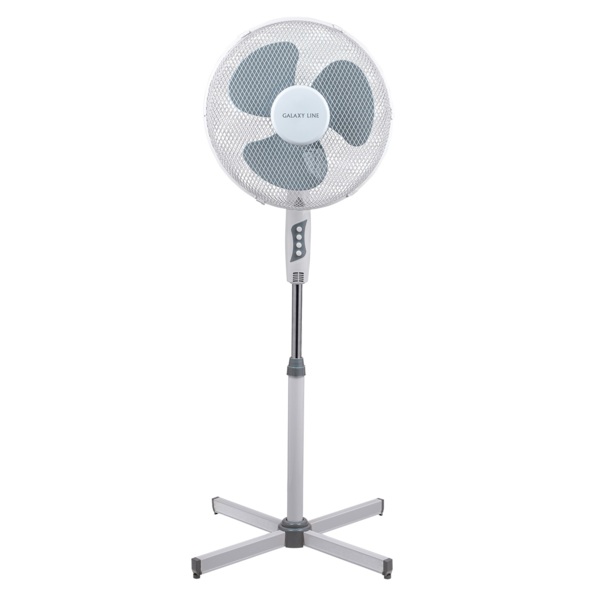 Вентилятор напольный 40см 60вт, 3скор., регул.наклона, бело-серый, gl8103, galaxy line