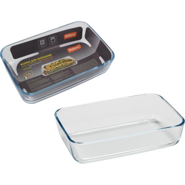 Фото Форма для запекания 0,9л cristallino mallony прямоугольная без ручек стекло 005568