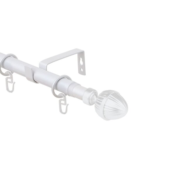 Фото Карниз телескоп эскар 16/19мм 160-320см однорядный жемчуг, наконечник орех 3331161950551