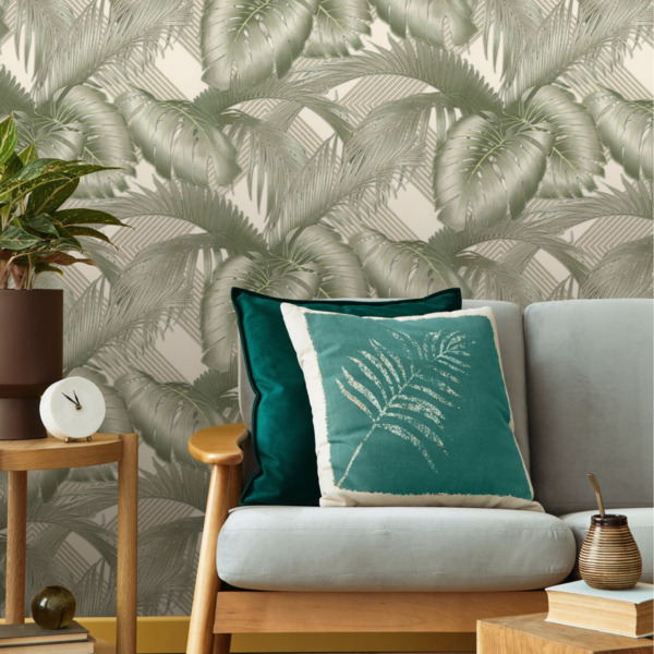 Фото Обои 7157-21 euro decor villa riviera флизелин 1.06x10,05м флористика зеленый