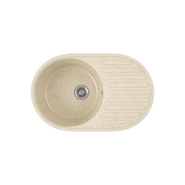 Фото Мойка кухонная мраморная greenstone 72x45 grs-18-328 бежевый