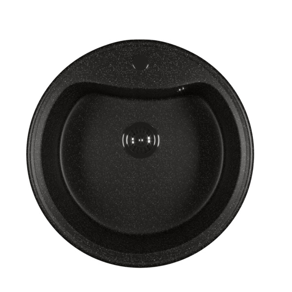

мойка кухонная искусственный мрамор mixline ml-gm09 49х49 черная 533503