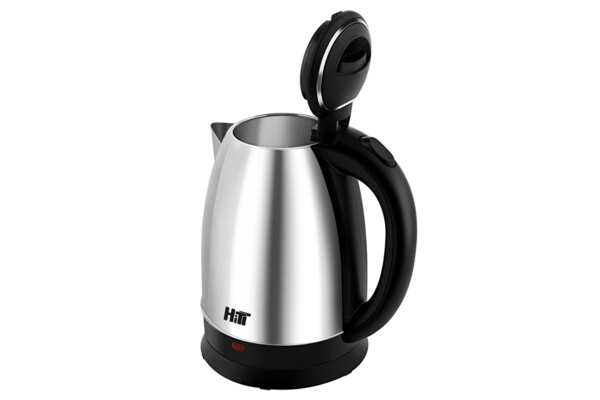 чайник электрический стальной серый hitt ht-5002