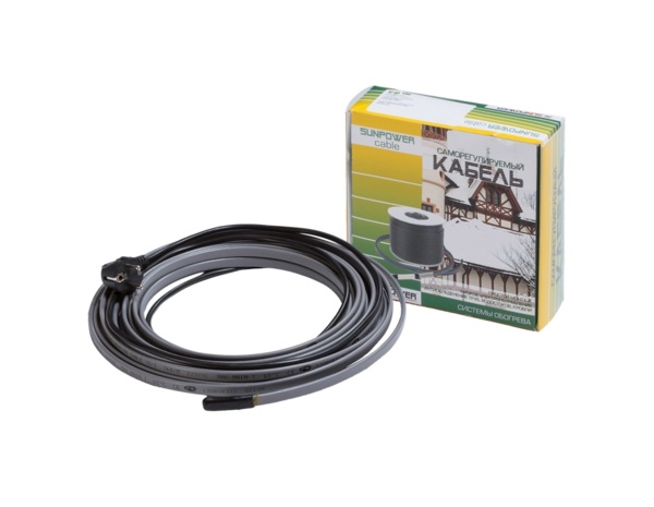 Фото Кабель саморегулируемый spc-24-2cr-6 (24вт, 6м.п., экран) sunpower