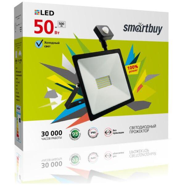 Фото Прожектор sensor smartbuy led sbl-flsen-50-65k 50вт 6500к