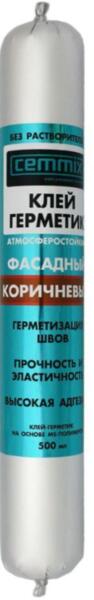 Фото Клей-герметик cemmix для фасадов коричневый 500мл