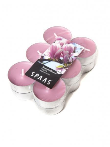 Фото Свеча арома гильза 12шт цветущая магнолия (4.5ч)