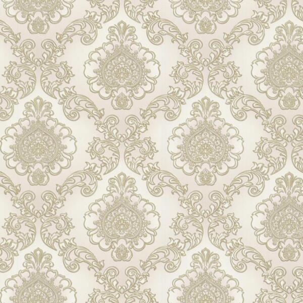 Фото Обои hc71618-11 homecolor rosalina флизелин 1,06*10,05м дамаск бежевый