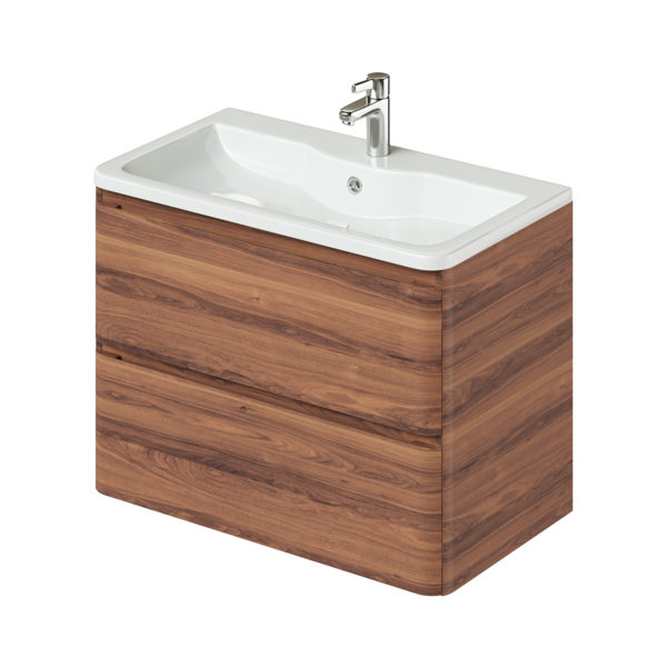 Фото Тумба с раковиной подвесная итана roberto 80 795x456x606 (экорен тик борнео)