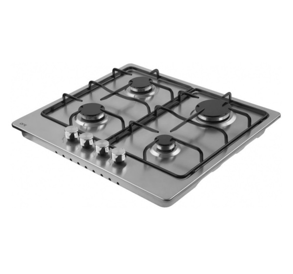 варочная поверхность встраиваемая газова 4 конфорки серая ore lga60