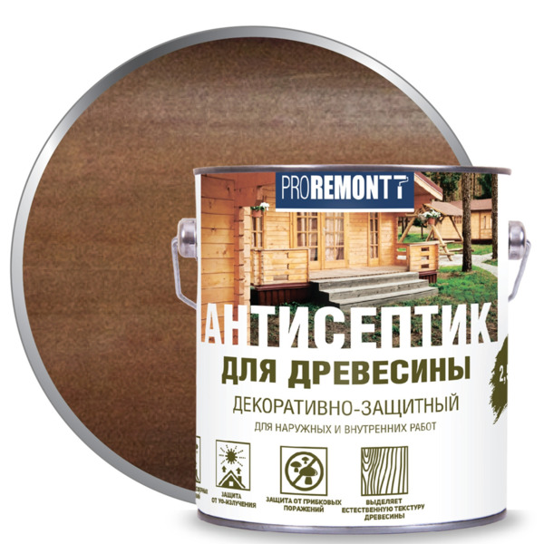 Фото Деревозащитное средство proremontt палисандр 2,5л