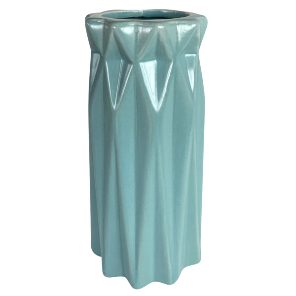 Фото Ваза керамическая 9х9х18см делиз 063-1-18/голубой