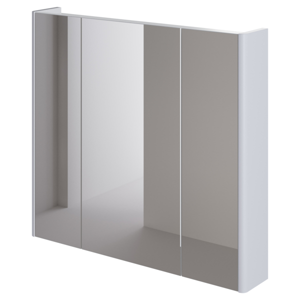 Фото Зеркало-шкаф для ванной комнаты итана nais 90 880х150х800 ncs s 2002-b50g (серый), матовая