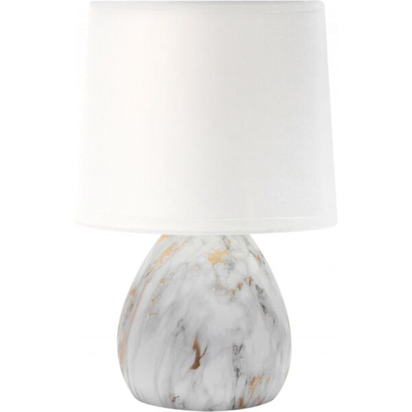 Фото Лампа настольная rivoli damaris d7037-501 е14 40вт ip20 белый б0053457