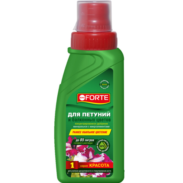 Фото Bona forte красота жидкое минеральное удобрение для пуансеттий, флакон  285 мл/ 20