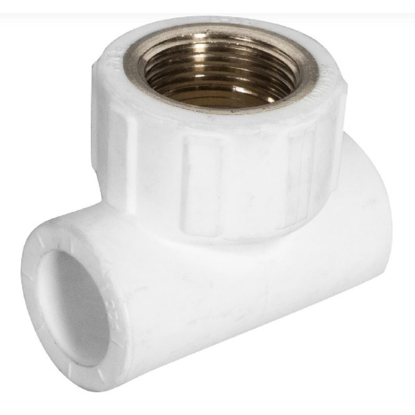 Фото Тройник pn25 комбинированный, внутр. резьба d 20х1/2 ростерм 100013528