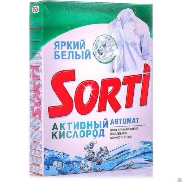 Фото Порошок стиральный 350г сорти автомат активный кислород нэфис 8515-3