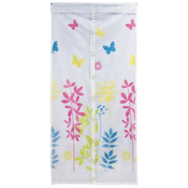 Фото Сетка антимоскитная на магнитах капутомоскито дизайн цветы, цвет белый