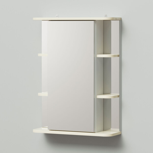 Фото Шкаф зеркало итана  уют 55 550х171х720 ваниль глянец