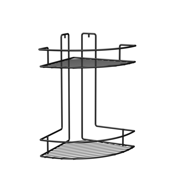 Фото Полка для ванной комнаты двойная гетсби fora черный for-rus003