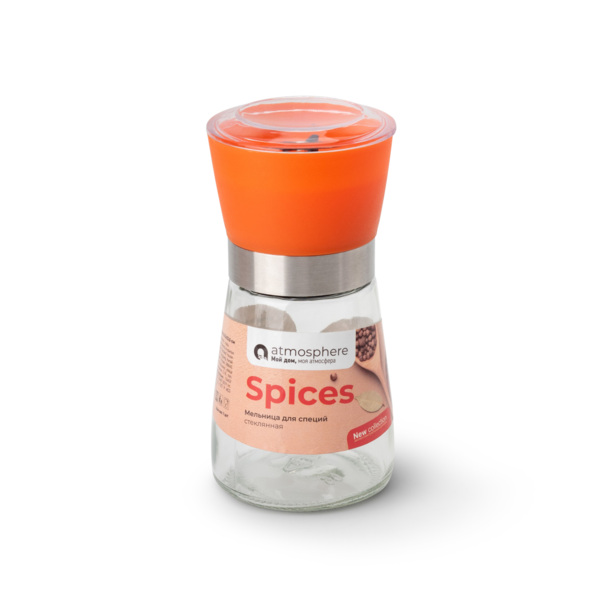 Фото Мельница для специй 6.5х13.5см spices atmosphere стекло at-k2171