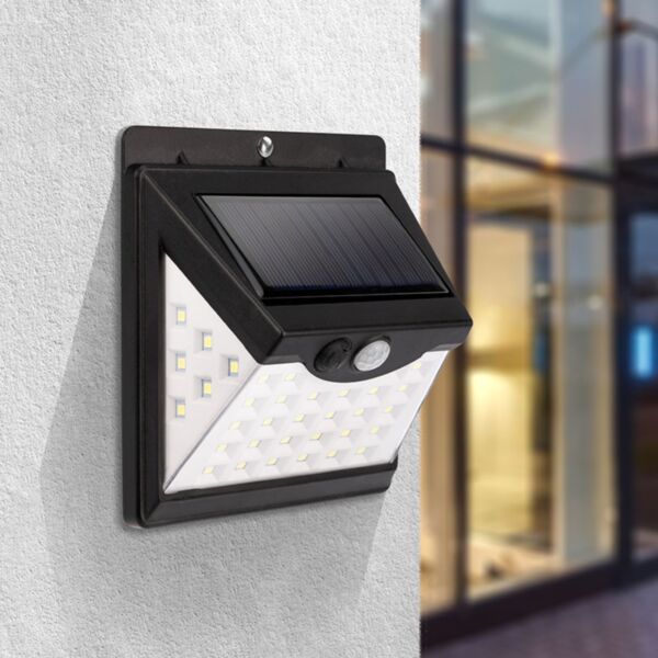 Фото Прожектор Lamper Led Ip65 10вт на солнечной батарее черный 602-236