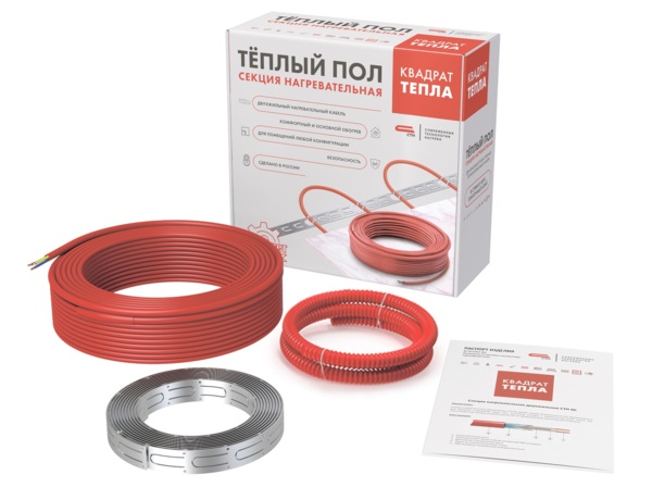 Фото Тёплый пол кабельный 14м, 250вт (s=1,25м2) кс-250, стн