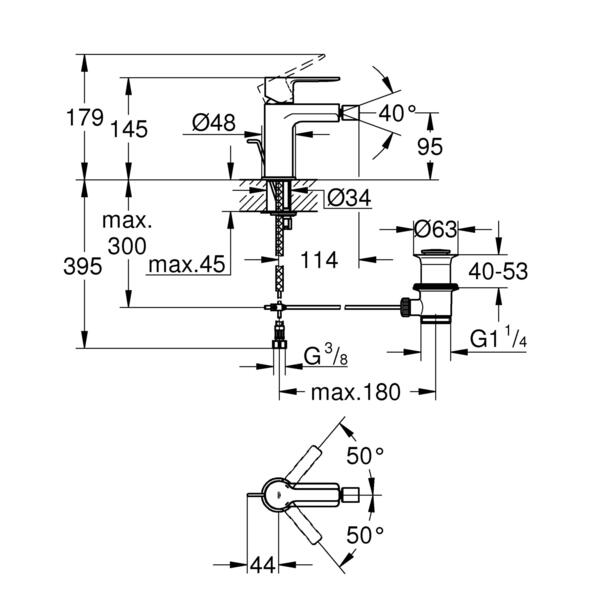 

смеситель для биде однорычажный grohe lineare new 33848dc1