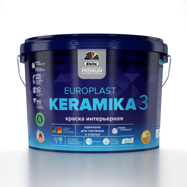 Фото Краска Dufa Premium Europlast Keramika 3 интерьерная база A 2,5л