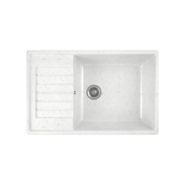 Фото Мойка кухонная мраморная greenstone 78x50 grs-78l-331 белый