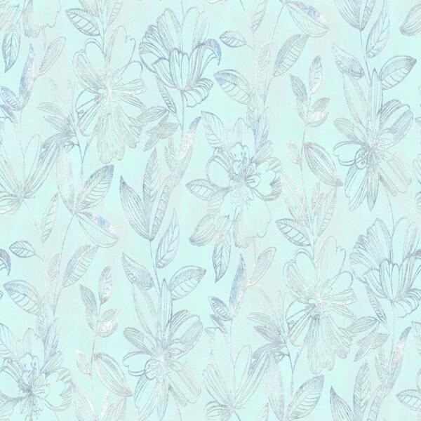 Фото Обои 60216-05 leticia эрисманн винил на флизе 1,06*10,05м флористика голубой